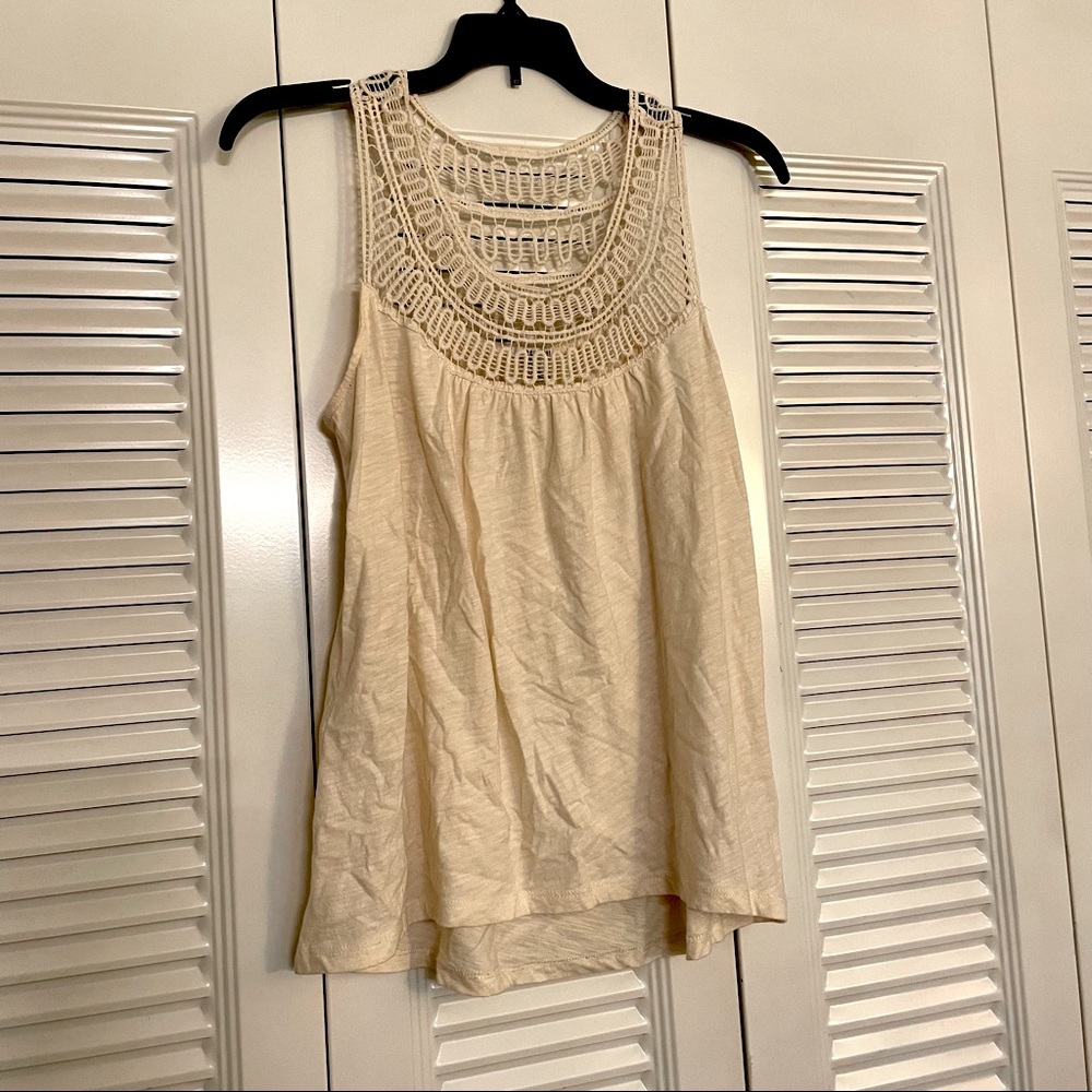 Cream Crochet Top